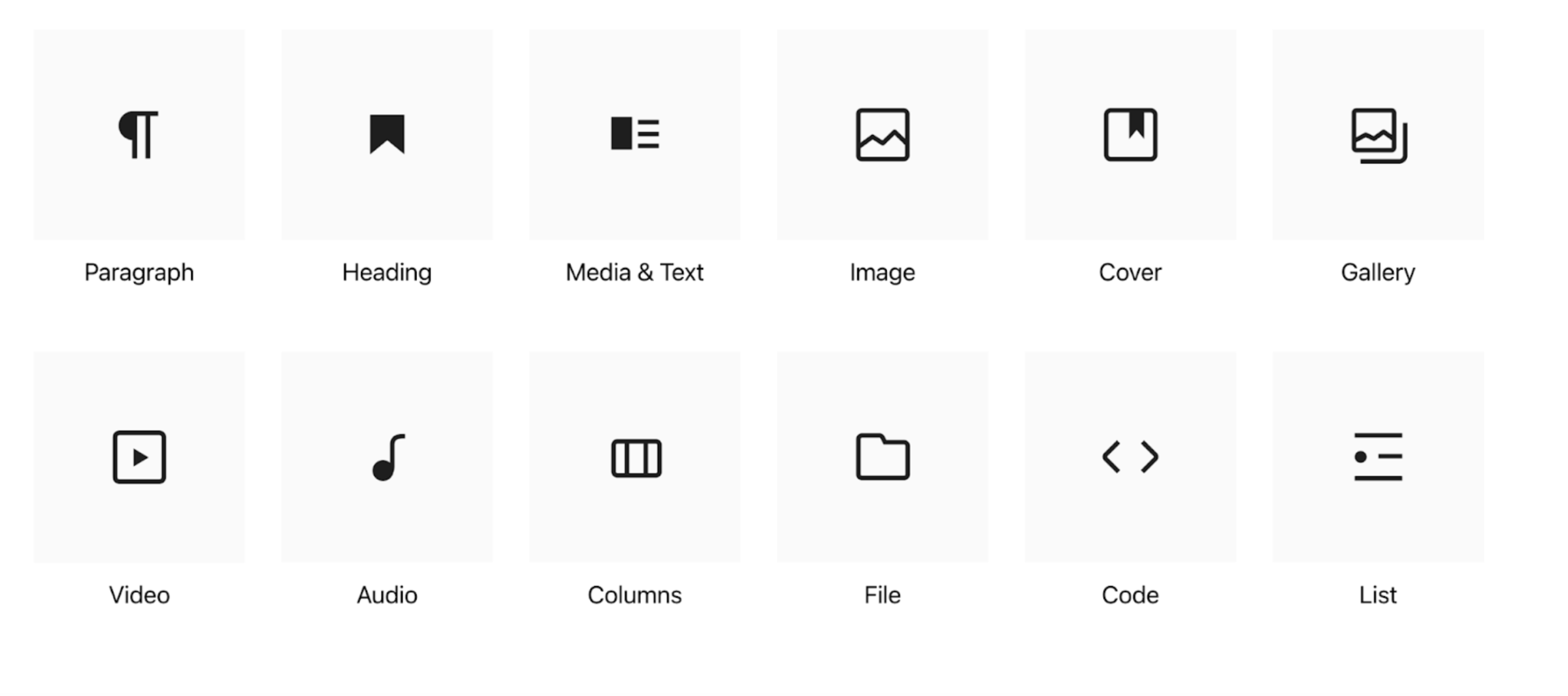 WordPress vs. Adobe Experience Manager: WordPress blocks